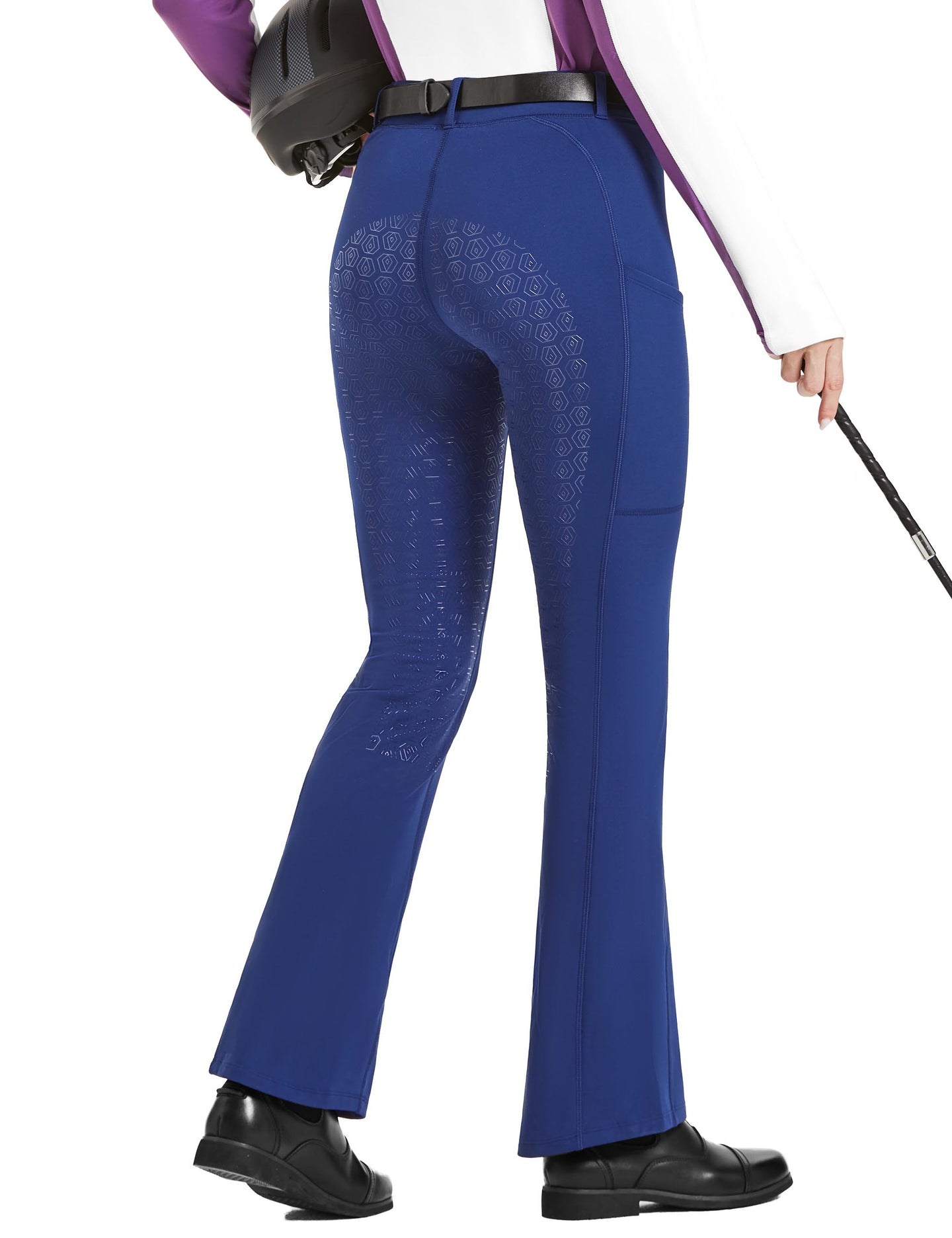 Pantalones de montar acampanados para mujer con forro polar