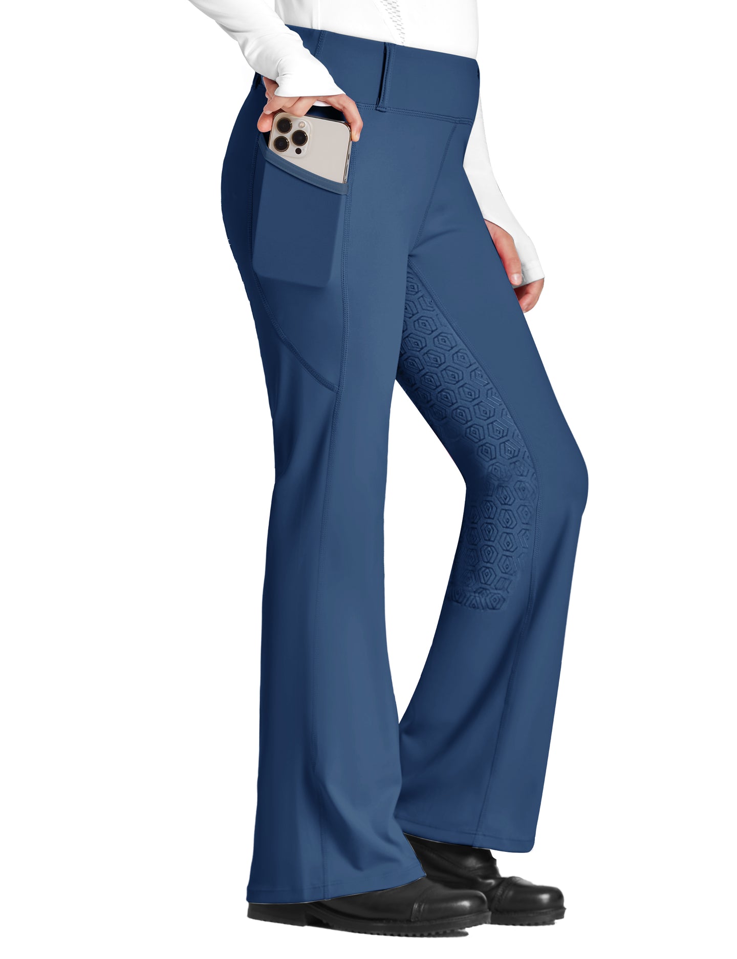 Pantalones de montar con corte de bota y asiento completo para niñas