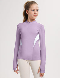 Girls Long Sleeve Shirt with Thumbholes