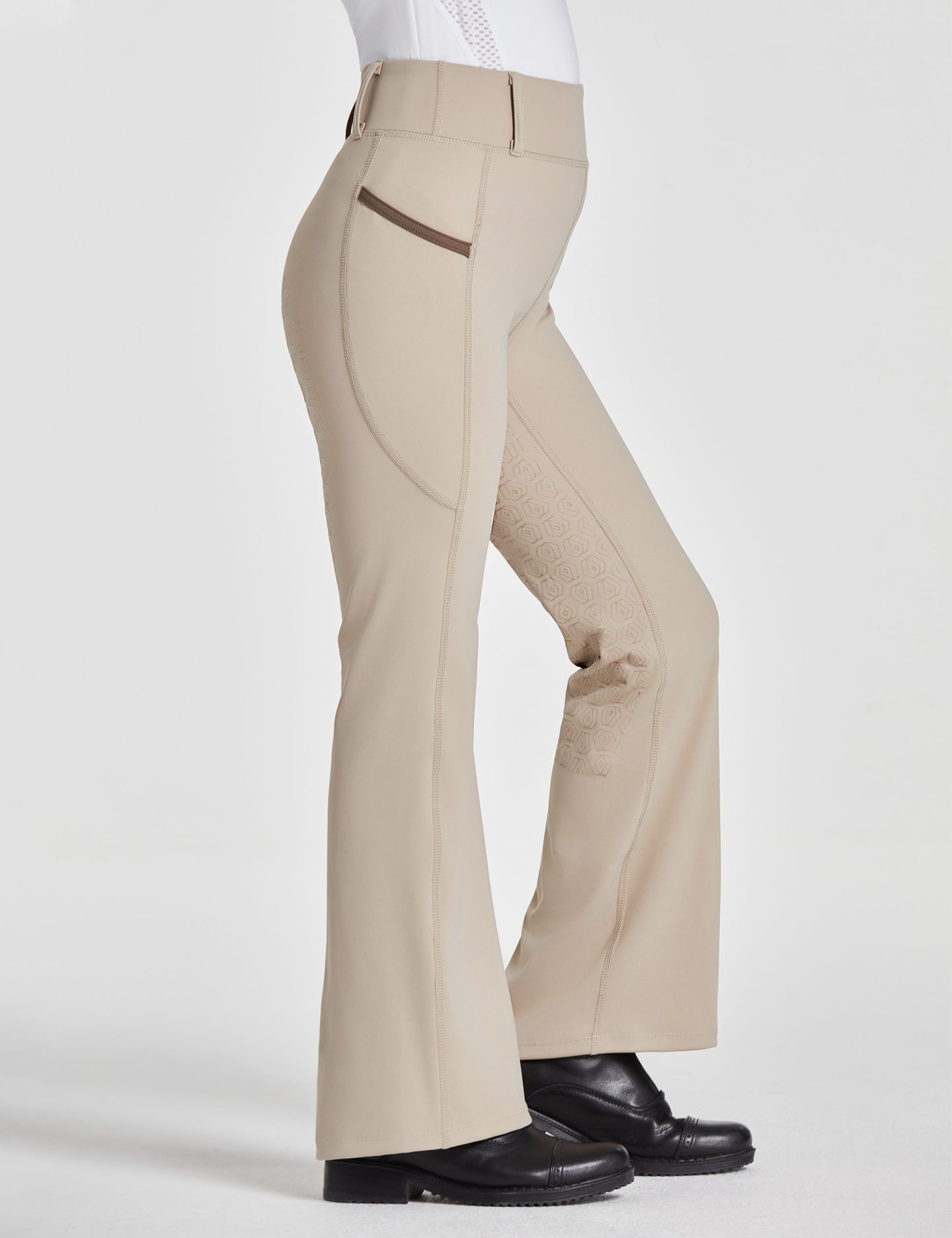Pantalones de montar con corte de bota y asiento completo para niñas