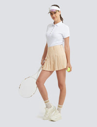 Women T-shirt Polo Collar with Buttons