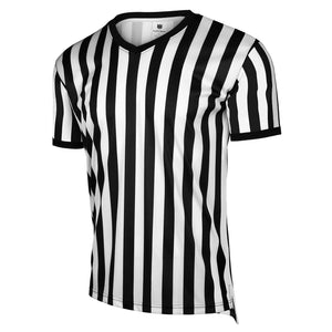 Men's Official Referee Shirt V-Neck T-shirts Umpire Jersey Costume