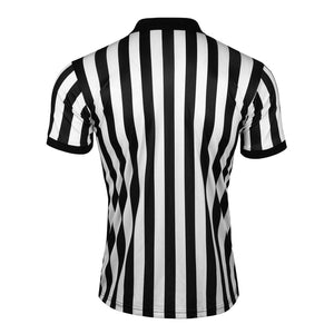 Men's Official Referee Shirt Zipper Collared T-shirts Umpire Jersey Costume Pro Ref Uniform