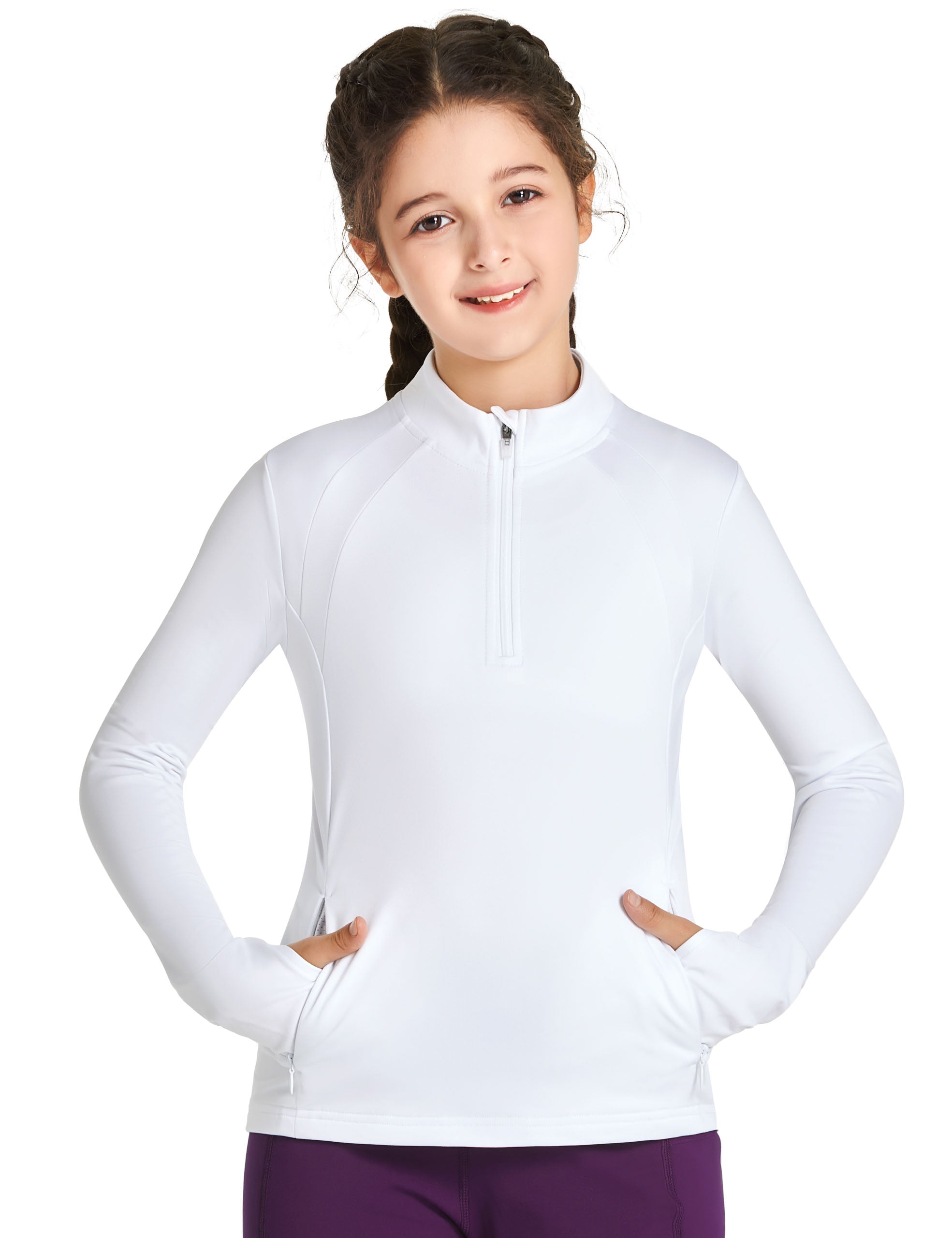 Girls Long Sleeve Shirt Fleece Lined – FiTST4