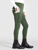 Pantalones de montar para niñas con cintura alta y bolsillos con cremallera