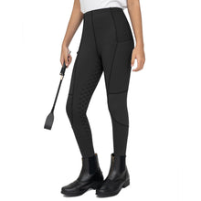 Load image into Gallery viewer, Girl&#39;s Horse Riding Pants Equestrian Breeches Full Seat Silicone Pockets Schooling Tights
