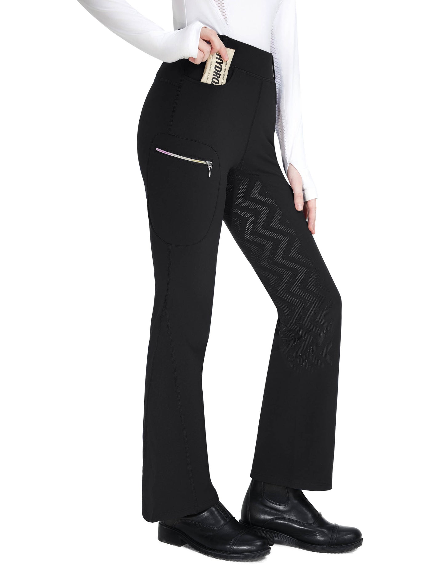 Girls Full Seat Bootcut Riding Pants Fleece Lined