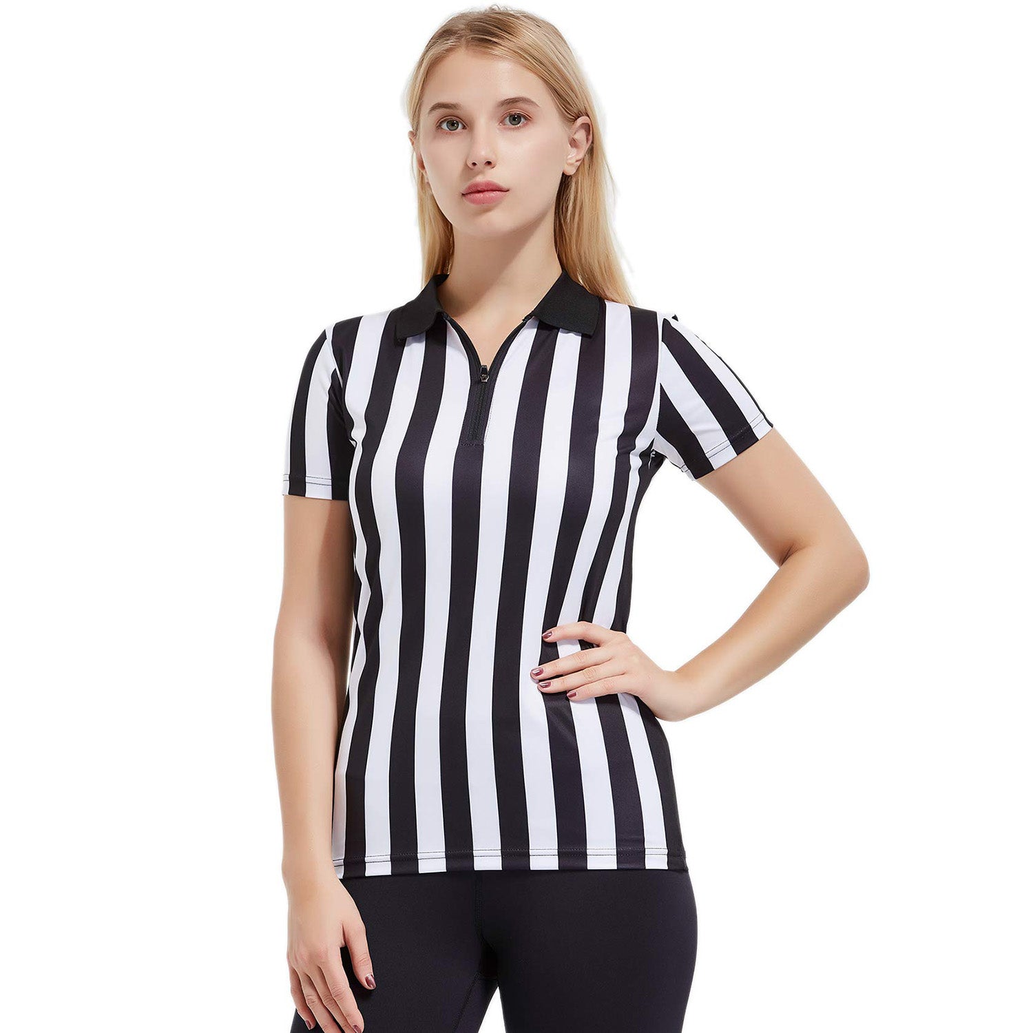 Women's Official Referee Shirt Zipper Polo Collar