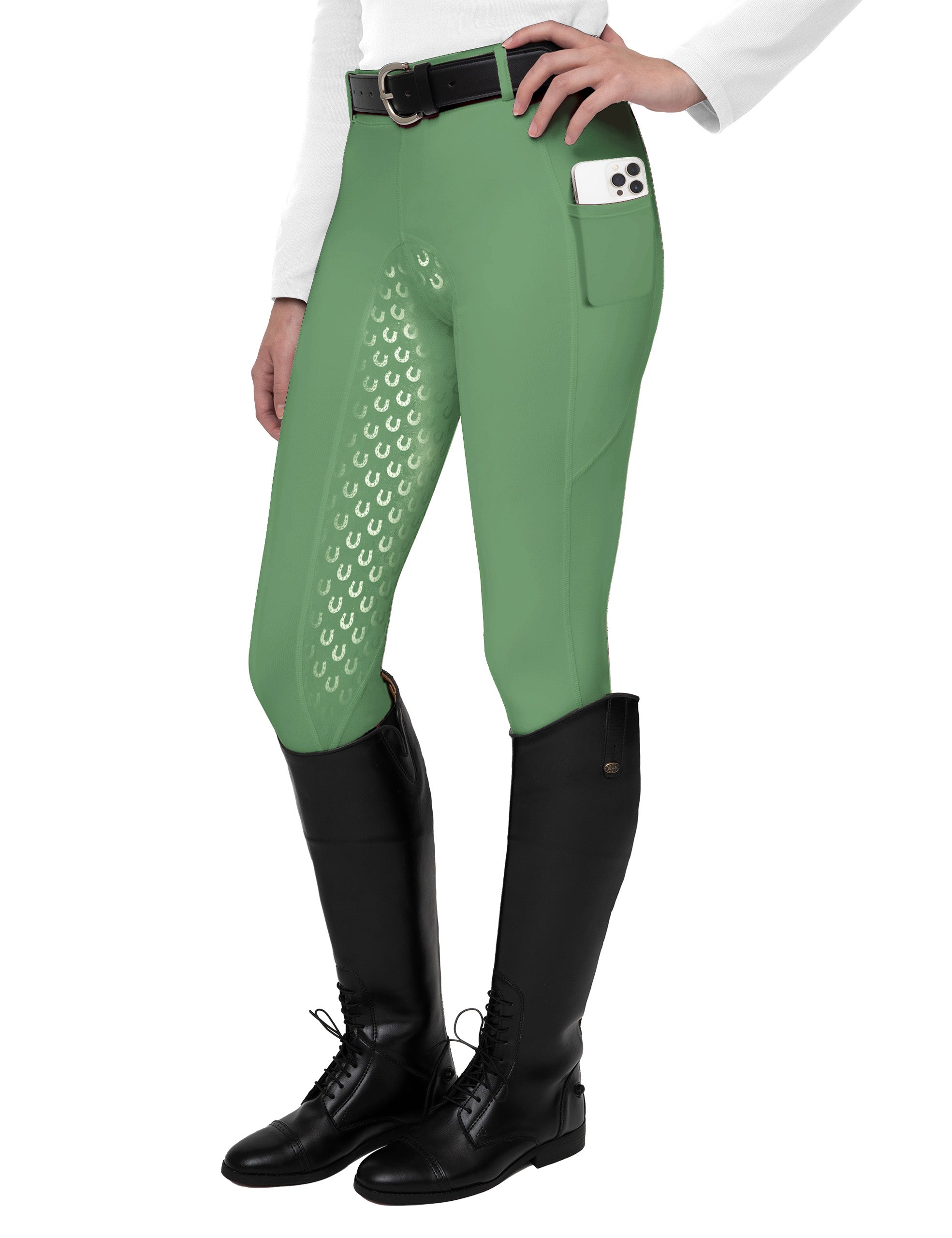 Damen-Reitstrumpfhose mit Vollbesatz, Active Silicon Grip Reitstrumpfhose, Reithose
