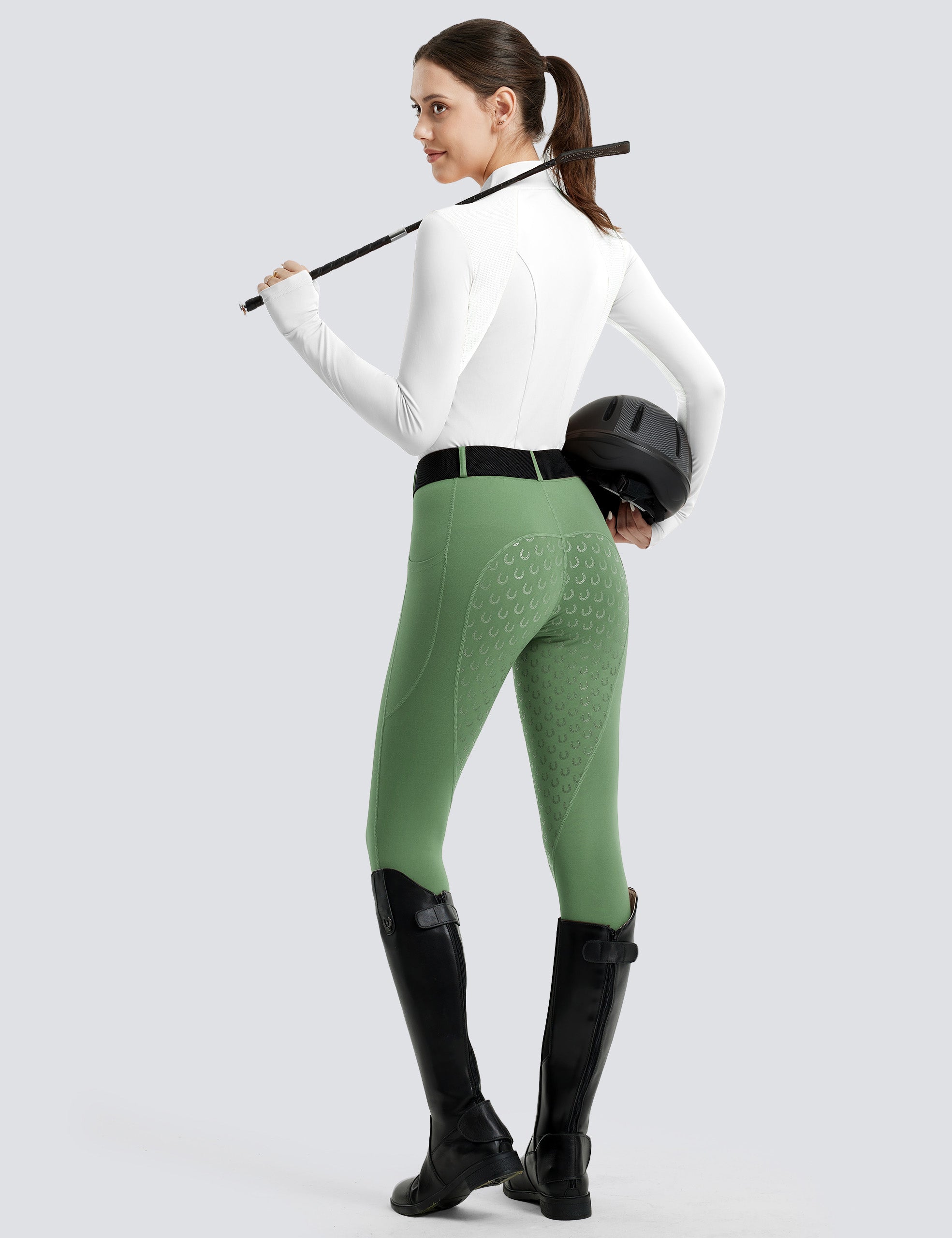 Damen-Reitstrumpfhose mit Vollbesatz, Active Silicon Grip Reitstrumpfhose, Reithose
