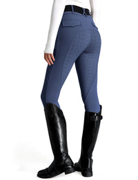Women Fleece Lined Full Seat Breeches Faux Back Pockets