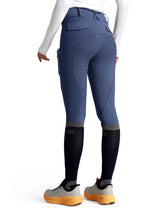 Women Fleece Lined Full Seat Breeches Faux Back Pockets