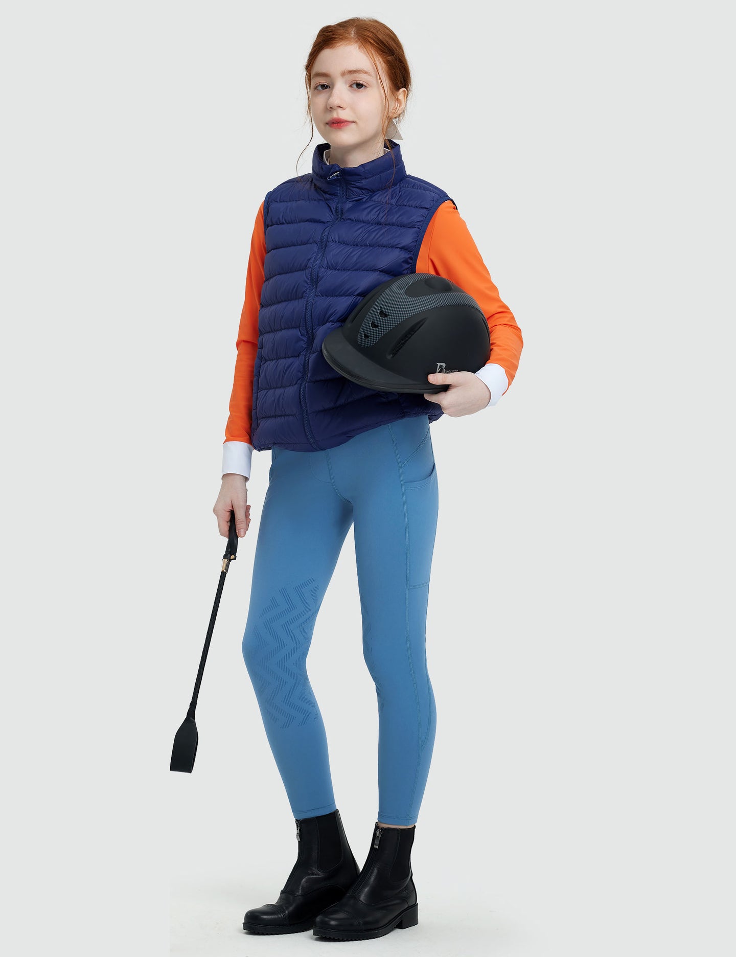 Girls Knee Patch Breeches Fleece Lined