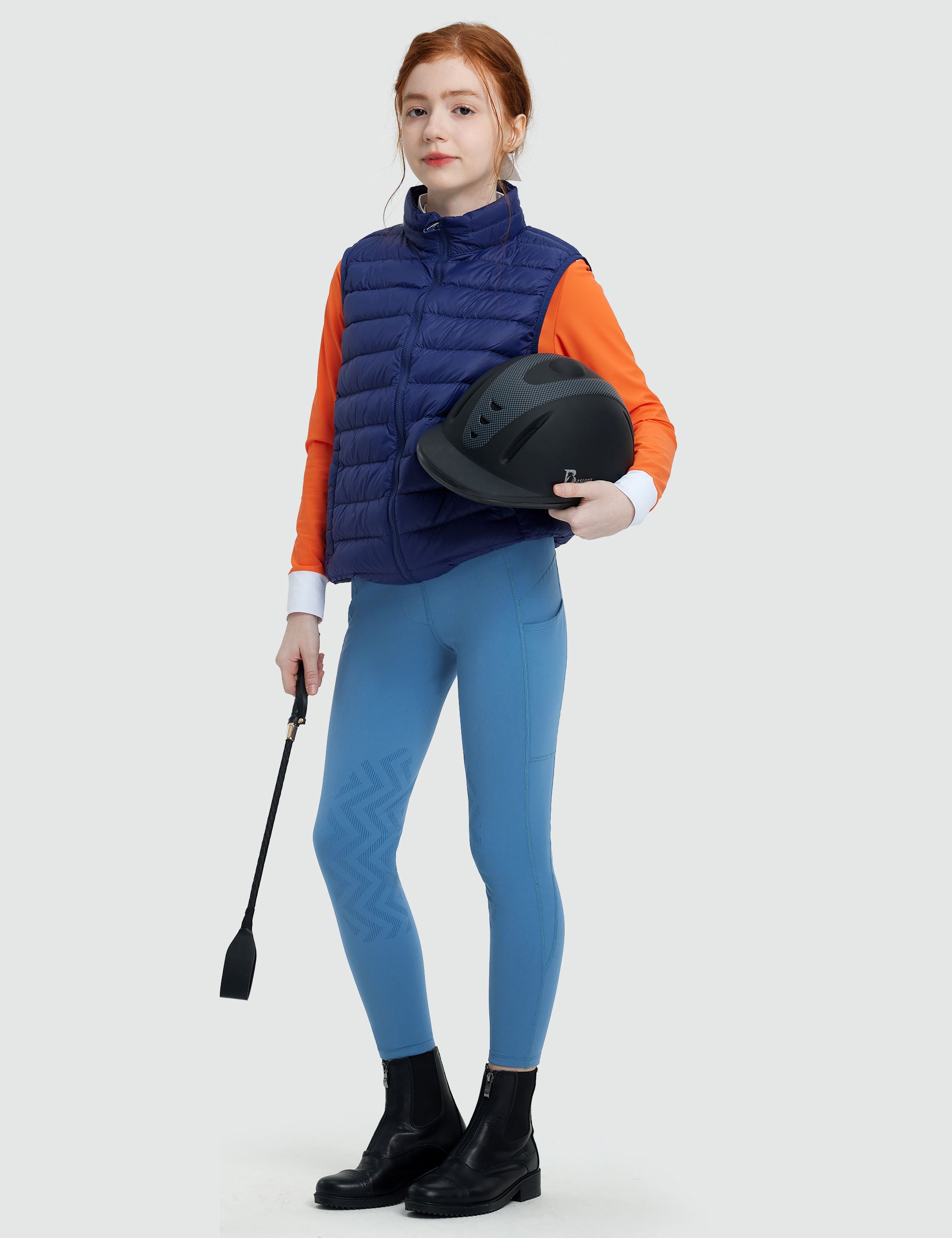 Girls Knee Patch Breeches Fleece Lined