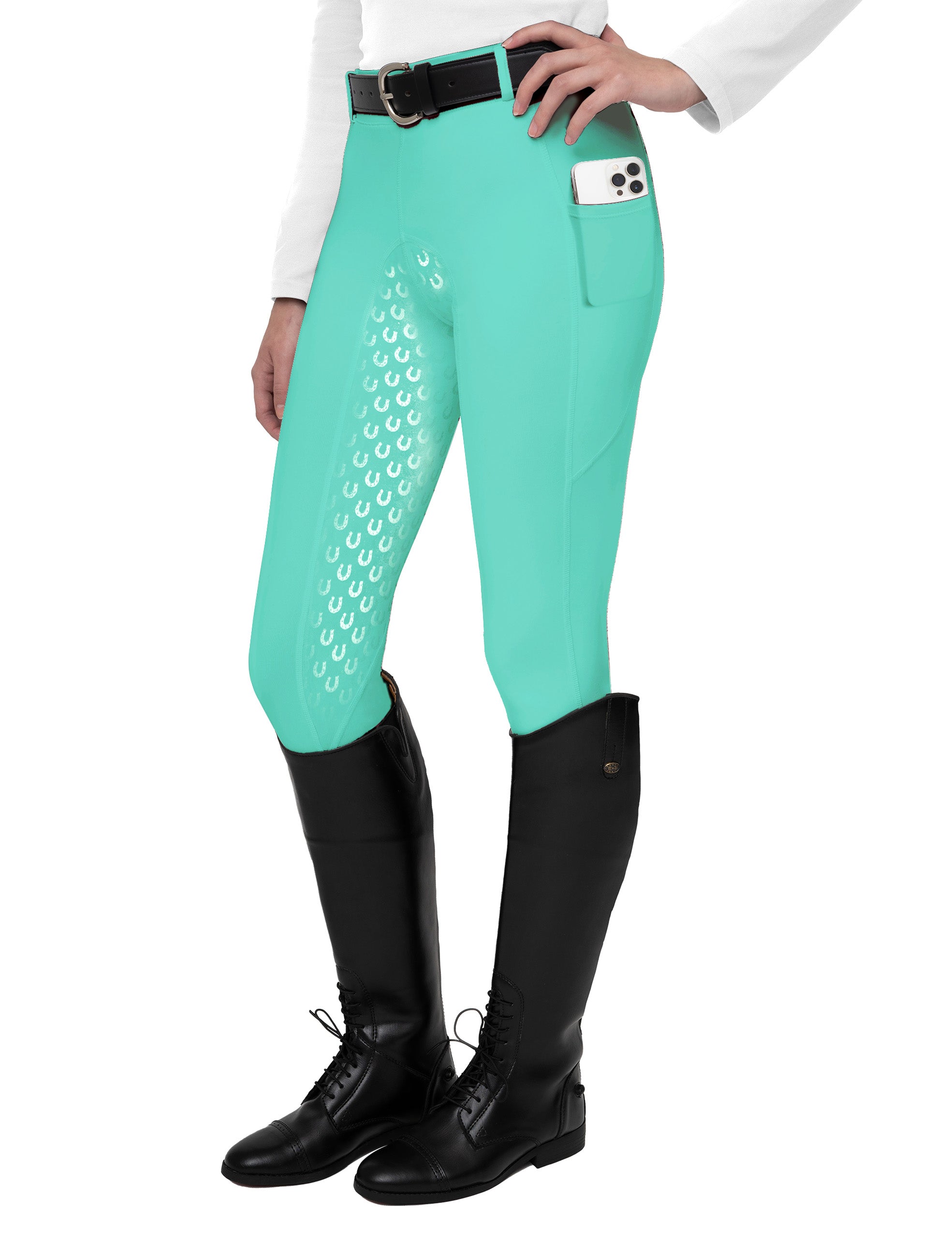 Damen-Reitstrumpfhose mit Vollbesatz, Active Silicon Grip Reitstrumpfhose, Reithose