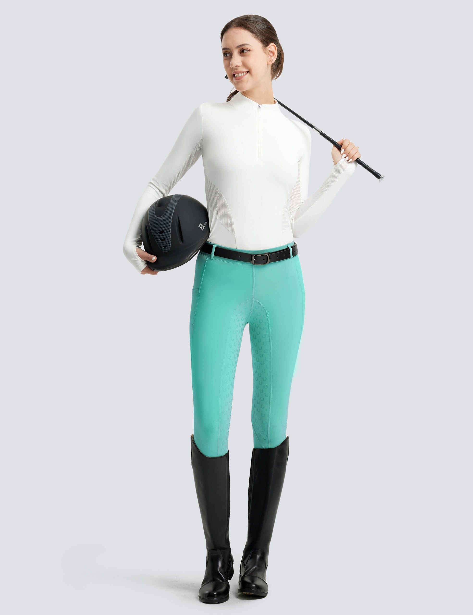 Damen-Reitstrumpfhose mit Vollbesatz, Active Silicon Grip Reitstrumpfhose, Reithose
