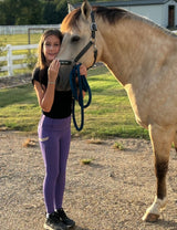 Girls Full Seat Breeches High Waist Zip Pockets