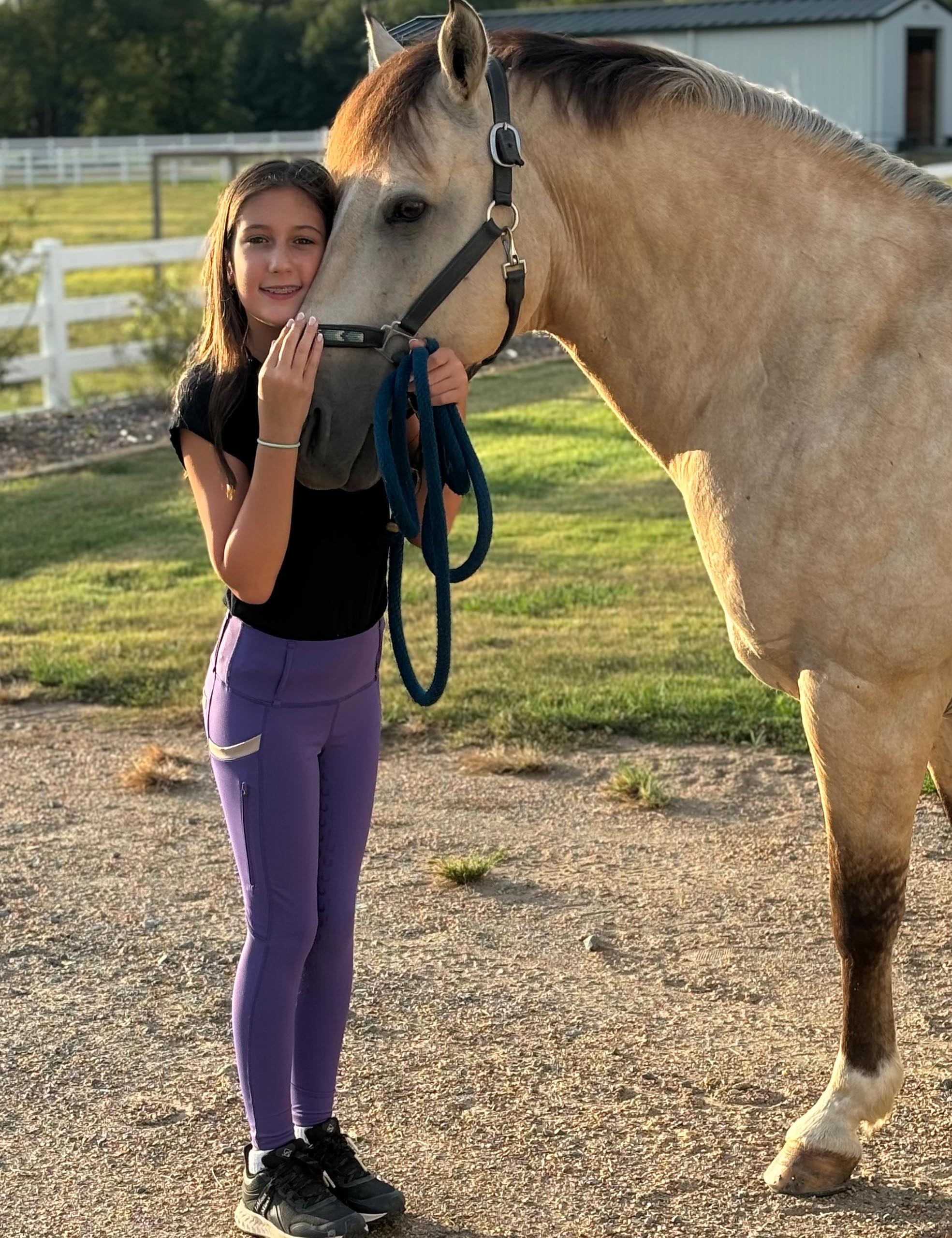 Girls Full Seat Breeches High Waist Zip Pockets
