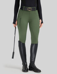 Women Full Seat Breeches Faux Back Pockets