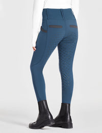 Pantalones de montar para niñas con cintura alta y bolsillos con cremallera