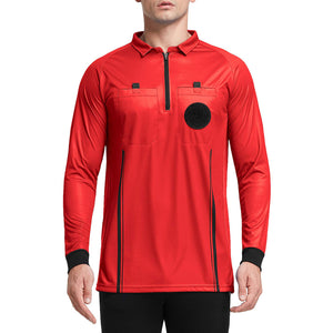 Men's Pro Soccer Referee Jersey Long Sleeve Ref Shirt