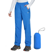 Load image into Gallery viewer, Women&#39;s Waterproof Rain Pants Lightweight Mesh Lined with Zipper Pockets for Outdoor Hiking
