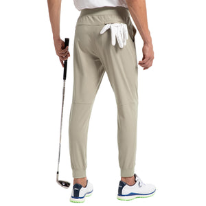 Men's Golf Joggers Pants with Zipper Pockets Quick Dry Slim Fit Casual Workout