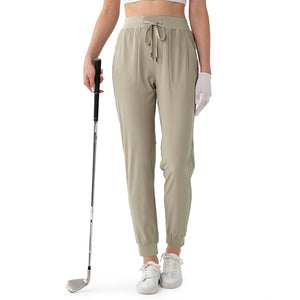 Womens' Golf Joggers Moisture Wicking Tapered Pants with Deep Side Pockets