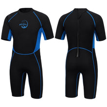 Load image into Gallery viewer, Kids&#39; Shorty Wetsuit 2.5mm Neoprene Thermal Swimsuit Keep Warm Girls Toddlers Boys Back Zipper for Diving Snorkeling Surfing Swimming Lessions

