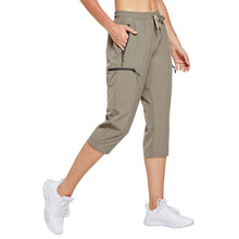 Load image into Gallery viewer, Women&#39;s Cargo Hiking Capris Pants Lightweight Quick Dry Drawstring Water Resistant
