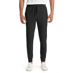 Men's Golf Joggers Pants with Zipper Pockets Quick Dry Slim Fit Casual Workout