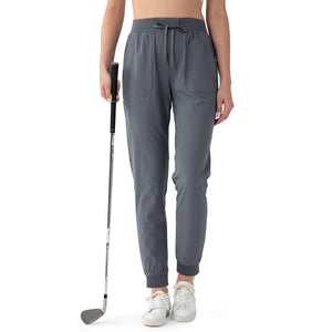 Womens' Golf Joggers Moisture Wicking Tapered Pants with Deep Side Pockets