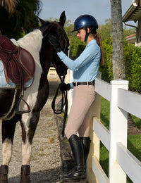 Women Full Seat Breeches Faux Back Pockets