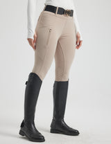 Women Full Seat Breeches Faux Back Pockets