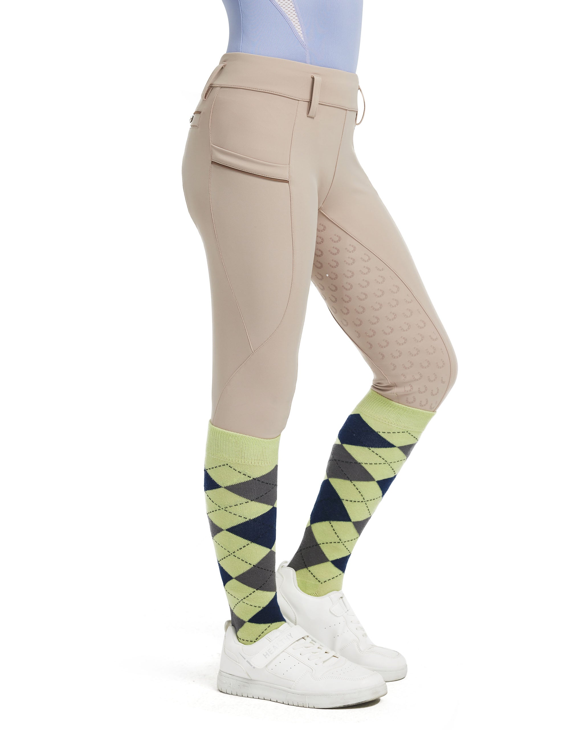 Girls Full Seat Breeches Faux Back Pockets