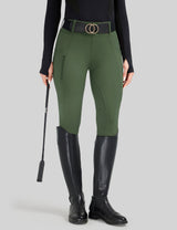 Women Full Seat Breeches Faux Back Pockets