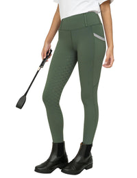 Girls Full Seat Breeches High Waist Zip Pockets