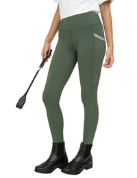 Girls Full Seat Breeches High Waist Zip Pockets