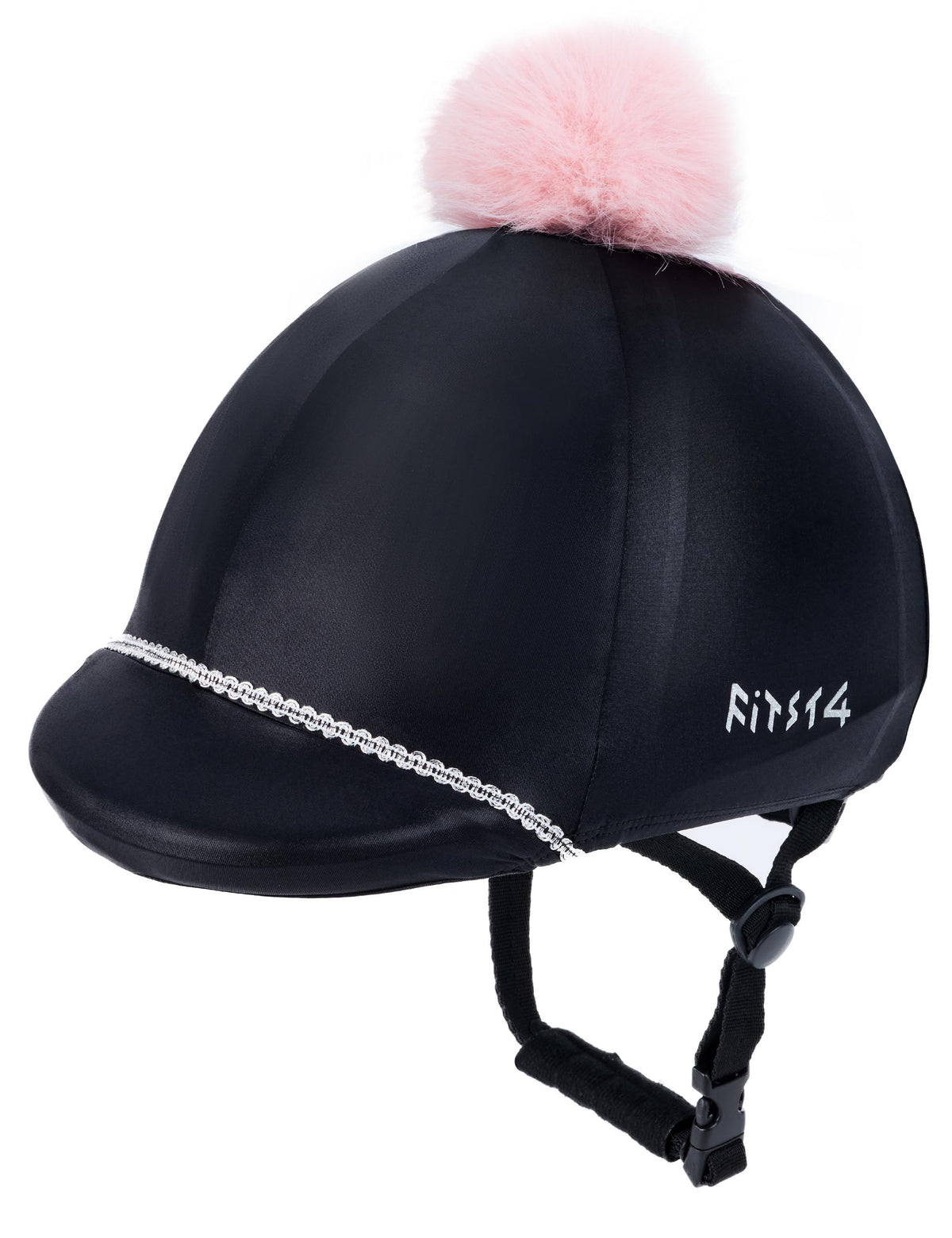 Equestrian Helmet Cover with Detachable Pom Pom