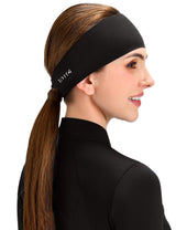 Women Equestrian Headbands with Ponytail Hole - 2 Pack
