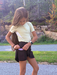 Falda de golf de tenis para niñas con bolsillos