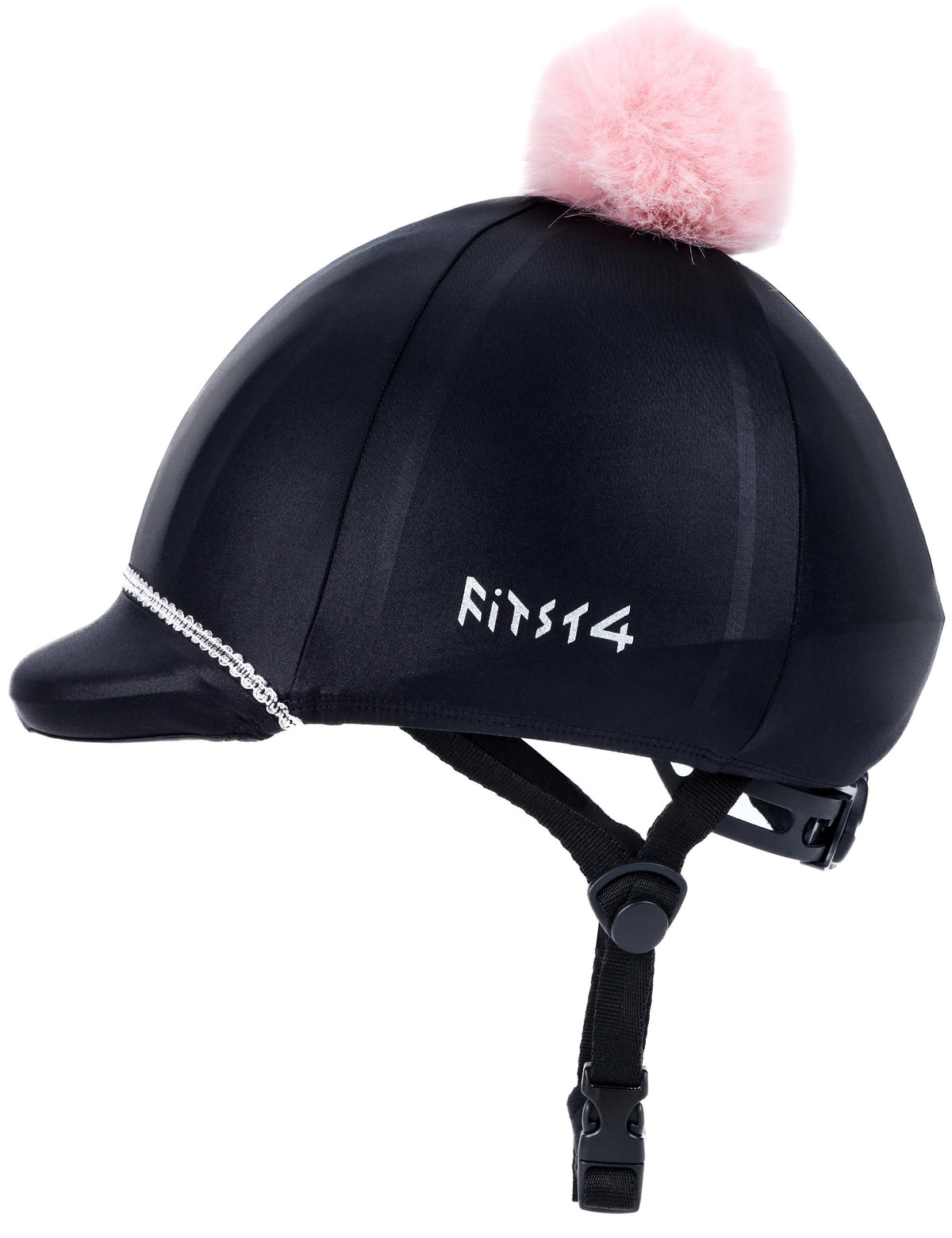 Equestrian Helmet Cover with Detachable Pom Pom