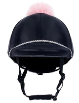 Equestrian Helmet Cover with Detachable Pom Pom