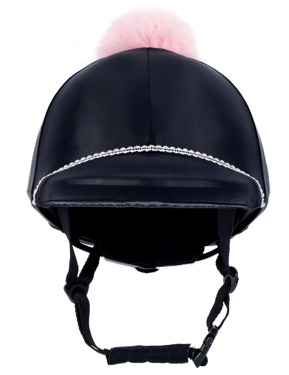 Equestrian Helmet Cover with Detachable Pom Pom