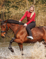 Pantalones de montar con corte de bota y asiento completo para mujer