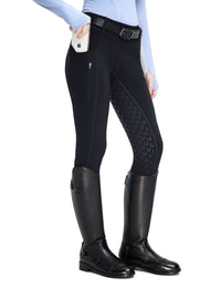 Girls Fleece Lined Full Seat Breeches Faux Back Pockets