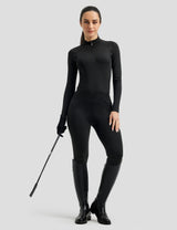 Women Equestrian Outfit Shirt & Knee-Patch Breeches
