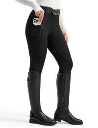 Women Full Seat Breeches Faux Back Pockets