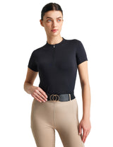 Women T-shirt Quarter Zip