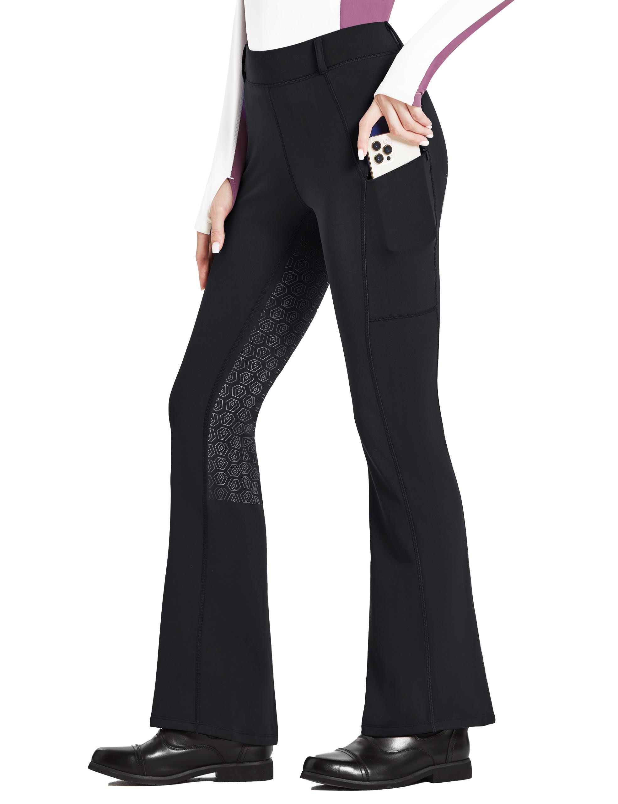 Women Bootcut Riding Pants Fleece Lined